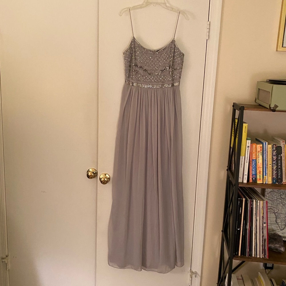 Adrianna Papell Sequin Embroidered Dress